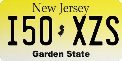NJ license plate I50XZS