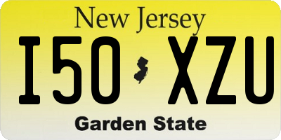 NJ license plate I50XZU