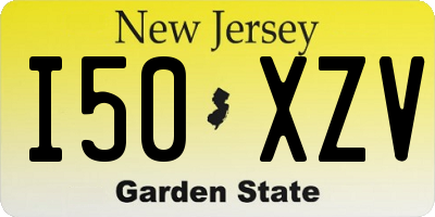 NJ license plate I50XZV