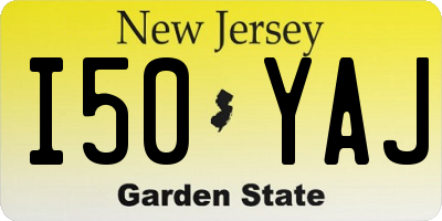 NJ license plate I50YAJ