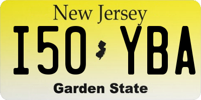 NJ license plate I50YBA