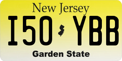 NJ license plate I50YBB