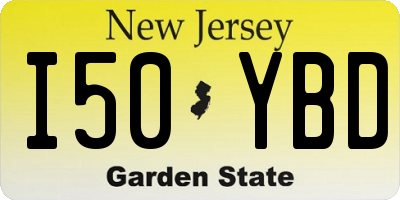 NJ license plate I50YBD