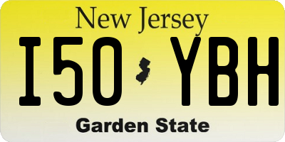 NJ license plate I50YBH