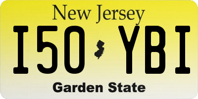 NJ license plate I50YBI