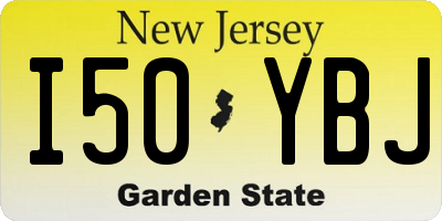NJ license plate I50YBJ