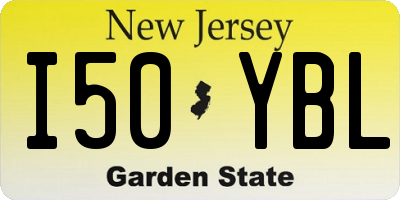NJ license plate I50YBL