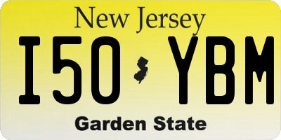 NJ license plate I50YBM