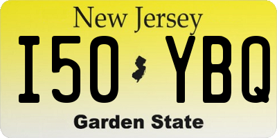 NJ license plate I50YBQ