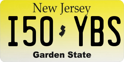 NJ license plate I50YBS