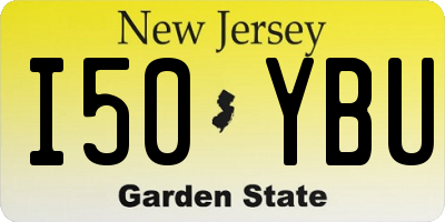 NJ license plate I50YBU