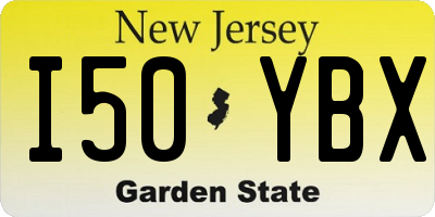 NJ license plate I50YBX