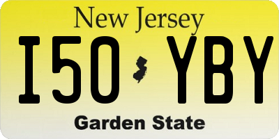 NJ license plate I50YBY