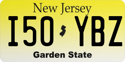 NJ license plate I50YBZ