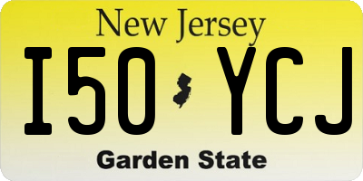 NJ license plate I50YCJ
