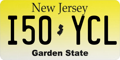 NJ license plate I50YCL