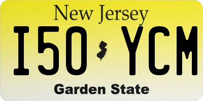NJ license plate I50YCM