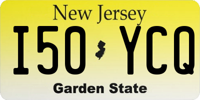 NJ license plate I50YCQ