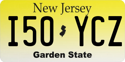 NJ license plate I50YCZ