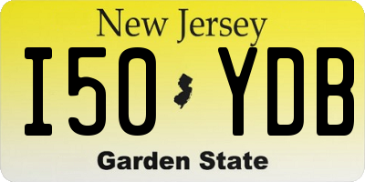NJ license plate I50YDB