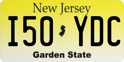 NJ license plate I50YDC