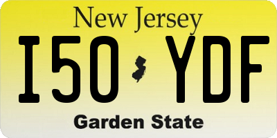 NJ license plate I50YDF