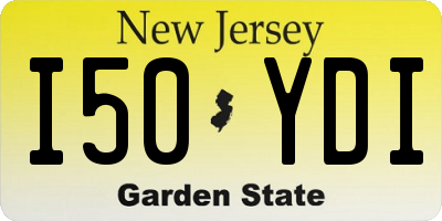 NJ license plate I50YDI