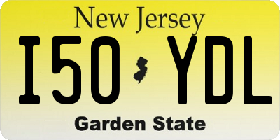 NJ license plate I50YDL