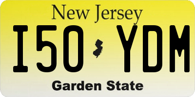 NJ license plate I50YDM