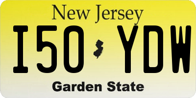 NJ license plate I50YDW