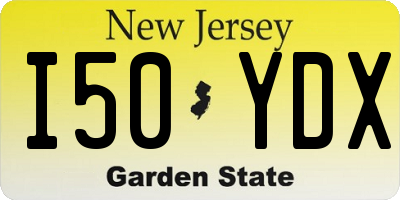 NJ license plate I50YDX