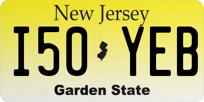 NJ license plate I50YEB