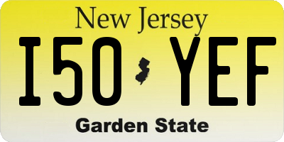NJ license plate I50YEF