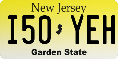 NJ license plate I50YEH