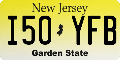 NJ license plate I50YFB