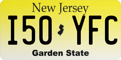NJ license plate I50YFC