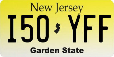NJ license plate I50YFF