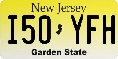 NJ license plate I50YFH