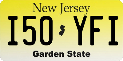 NJ license plate I50YFI