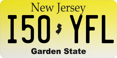 NJ license plate I50YFL