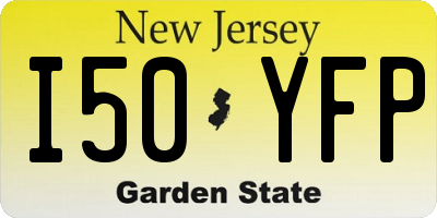 NJ license plate I50YFP