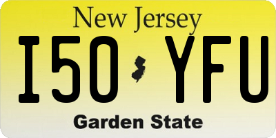 NJ license plate I50YFU