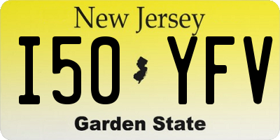 NJ license plate I50YFV