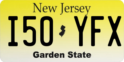 NJ license plate I50YFX