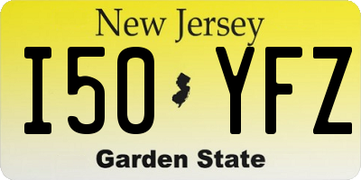 NJ license plate I50YFZ