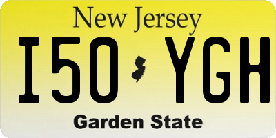 NJ license plate I50YGH