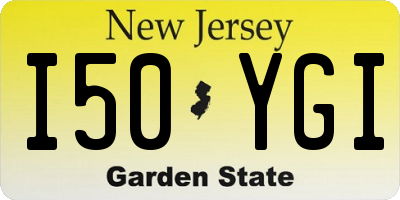 NJ license plate I50YGI