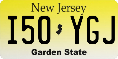 NJ license plate I50YGJ