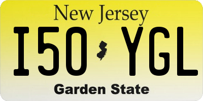 NJ license plate I50YGL