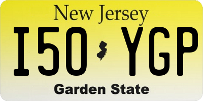 NJ license plate I50YGP
